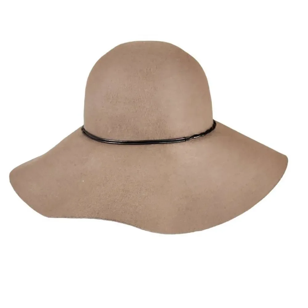 Target- Women’s 100% Wool Floppy Hat Wide Brim with Chain Detail